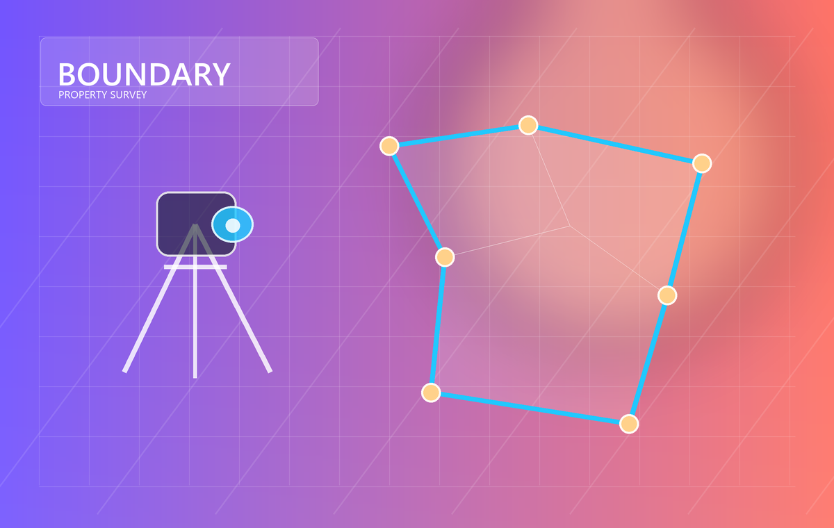 Boundary and property survey parcel visualization